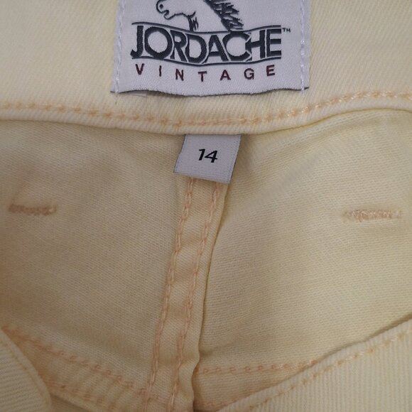 Jordache Vintage Yellow Women's High Rise Straight Legs Jeans Size 14 - Picture 3 of 11
